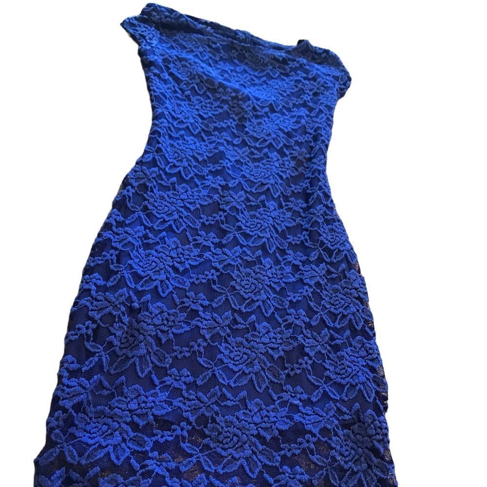 B Darlin beautifully royal lace dress lined juniors size 3/4